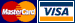 Visa and Mastercard logos